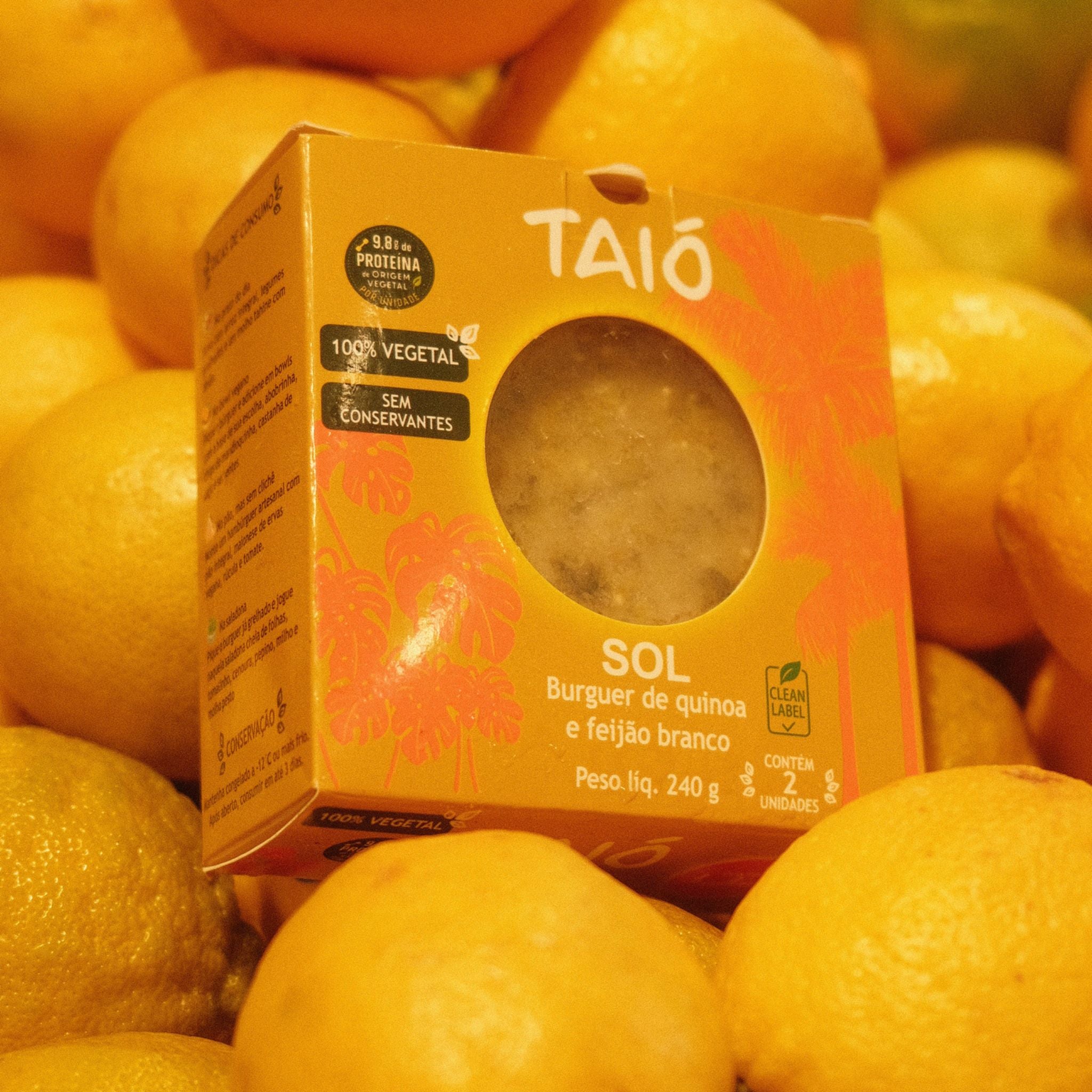 Sol | Hambúrguer Vegano de Feijão Branco e Quinoa (2 unidades)